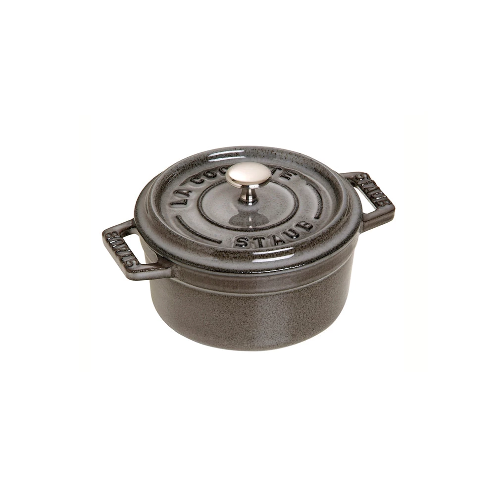 Staub Mini Round Cocotte - 0.25Qt - Graphite Grey Ramekins & Souffles 3 Staub Mini Round Cocotte - 0.25Qt - Graphite Grey Ramekins & Souffles