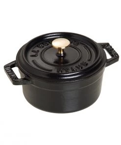 Staub Mini Round Cocotte - 1.5Qt - Black Matte Ramekins & Souffles