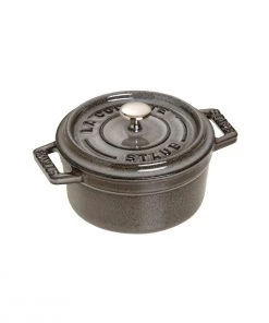Ramekins & Souffles Staub Mini Round Cocotte - 0.5Qt - Graphite Grey