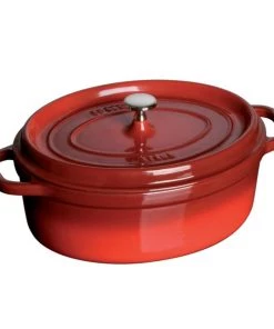Staub Oval Cocotte - 7Qt - Cherry Dutch Ovens & Brasiers