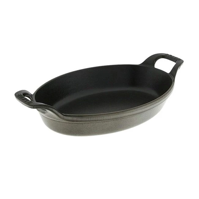 Roasters Staub Oval Roasting Dish - 9.5" X 6.75" - 1Qt - Graphite Grey 3 Roasters Staub Oval Roasting Dish - 9.5" X 6.75" - 1Qt - Graphite Grey