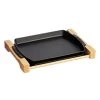 Staub Rectangular Serving Dish - Wooden Plate - 15 X 9 - Black Matte Baskets, Bowls & Trays