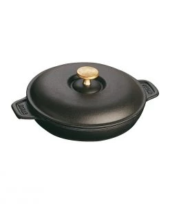 Serveware Staub Round Plate W/Lid - 7 7/8" - 0.75QT - Black Matte