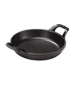 Staub Round Roasting Dish - 6" - .5Qt - Black Matte Roasters