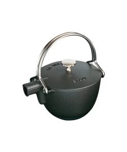 Tea Kettles And Accessories Staub Round Teapot/Kettle - 1QT - Black Matte