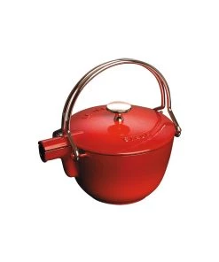 Tea Kettles And Accessories Staub Round Teapot/Kettle - 1QT - Cherry