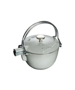 Staub Round Teapot/Kettle - 1QT - Graphite Grey Tea Kettles And Accessories