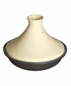 Staub Tajine - Cast Iron Base W/Ceramic Dome - 7 7/8" - Cream Tagines & Paella Pans