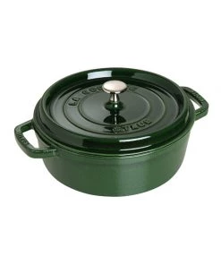 Dutch Ovens & Brasiers Staub Wide Round Shallow Cocotte - 6Qt - Basil