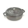 Staub Wide Round Shallow Cocotte - 6Qt - Graphite Grey