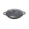 Staub Wok - 14" Black Matte With Glass Lid