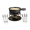 Swissmar Lugano 9Pc Cheese Fondue Set - Black Matte Fondue Sets