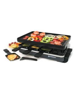 Cheese Tools Swissmar - 8 Person Classic Raclette Party Grill W/Reversible Cast Iron Plate