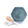The Grate Plate Handmade Ceramic 3-Pc Grater Set - Teal