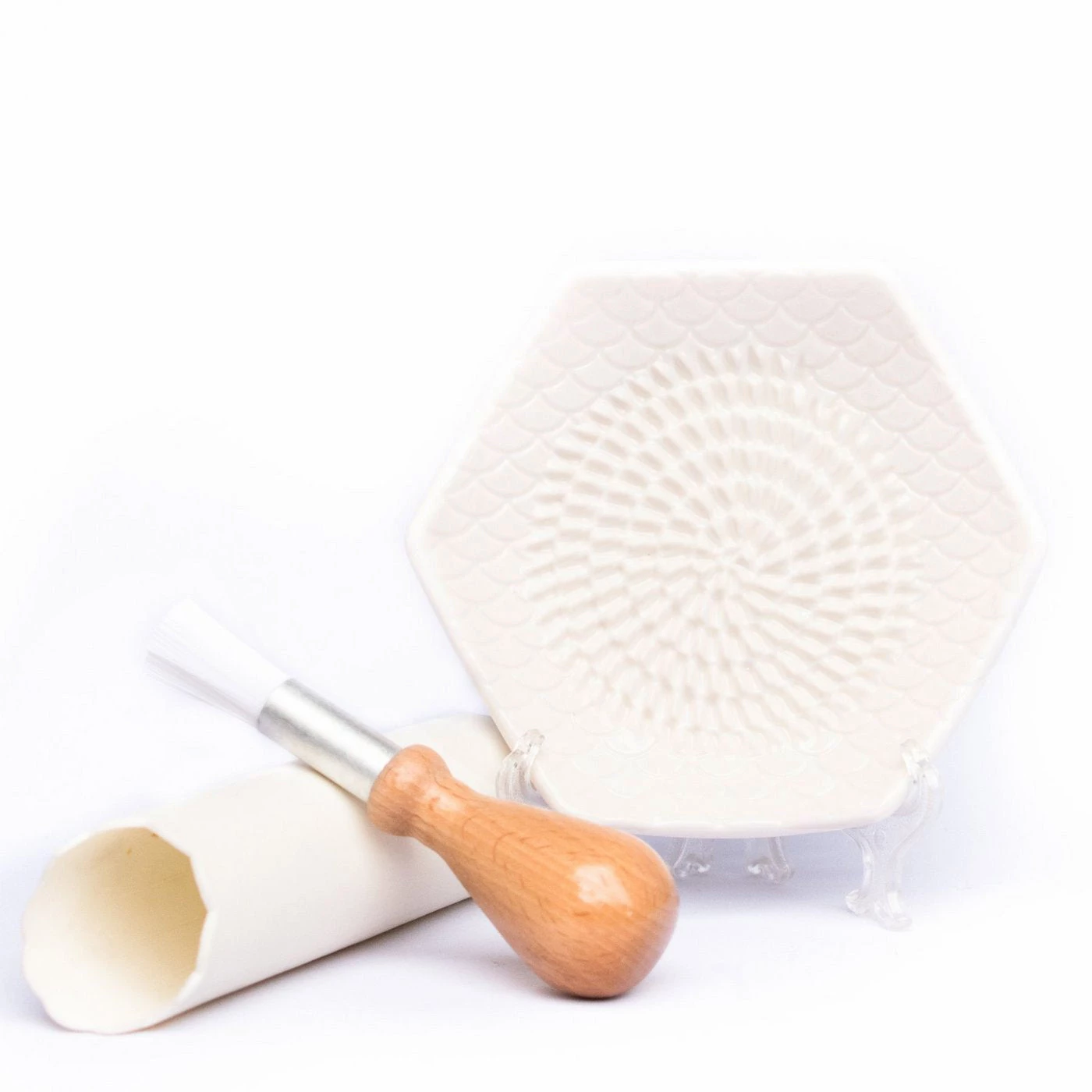 The Grate Plate Handmade Ceramic 3-Pc Grater Set - White 3 The Grate Plate Handmade Ceramic 3-Pc Grater Set - White