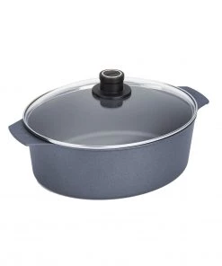 Roasters Woll Diamond Plus/Diamond Lite Induction 6.3 Qt. Oval Roaster W/Lid