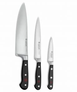 Wusthof Classic - 3 Pc. Chef’s Knife Set - Personalized Engraving Available