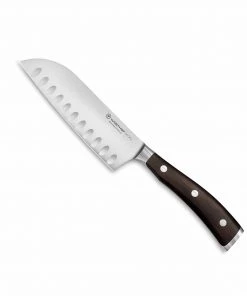 Wusthof Ikon Blackwood - 5" Santoku W/Hollow Edge