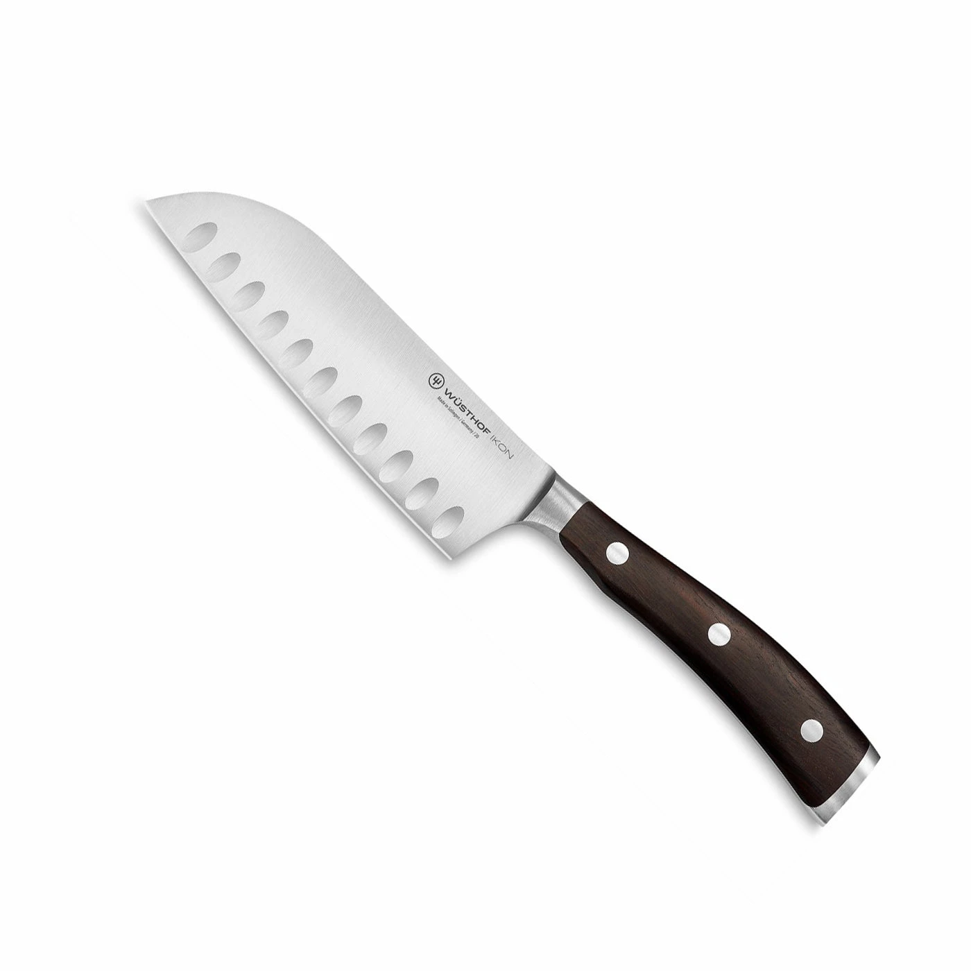 Wusthof Ikon Blackwood - 5" Santoku W/Hollow Edge 3 Wusthof Ikon Blackwood - 5" Santoku W/Hollow Edge