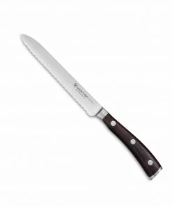Utility Knives Wusthof Ikon Blackwood - 5" Serrated Utility Knife